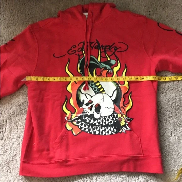 Ed Hardy Red Skull Graphic Sweater